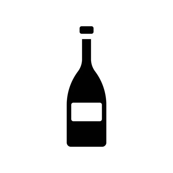 Icono Botella Vino Concepto Logotipo Botella Vino Moda Sobre Fondo — Archivo Imágenes Vectoriales
