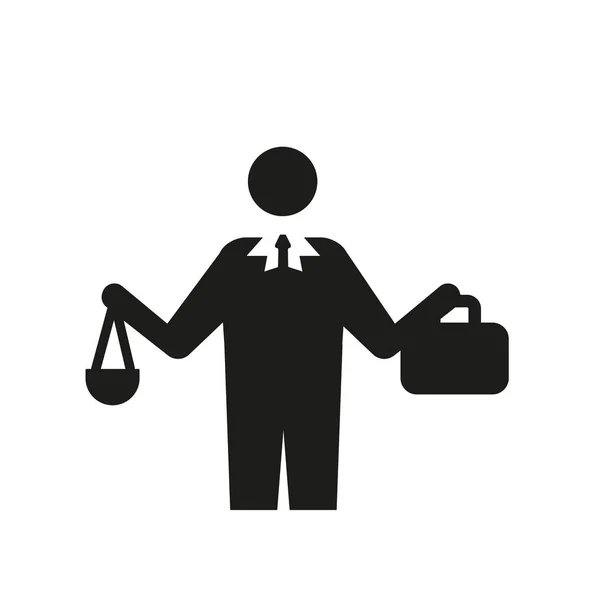 Ícone Direito Empresarial Conceito Logotipo Direito Empresarial Moda Fundo Branco —  Vetores de Stock