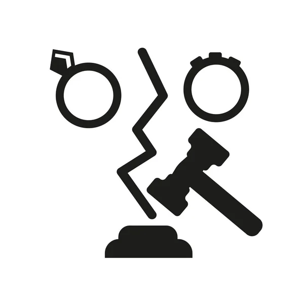 Divorce Icon Trendy Divorce Logo Concept White Background Law Justice — Stock Vector