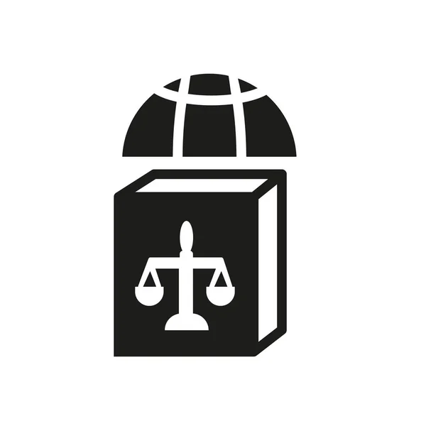 Знак Международного Права Trendy International Law Logo Concept White Background — стоковый вектор