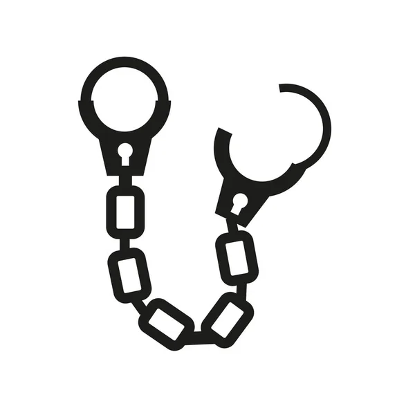 Icono Esposas Concepto Logotipo Trendy Handcuffs Sobre Fondo Blanco Colección — Vector de stock
