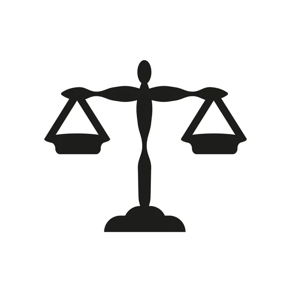 Gerechtigkeitsskala Trendy Justice Scale Logo Konzept Auf Weißem Hintergrund Aus — Stockvektor