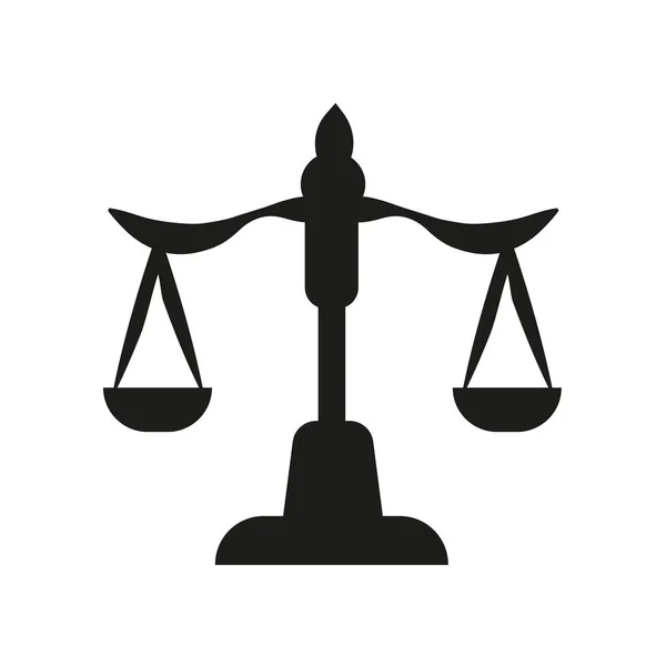 Gesetz Balance Symbol Trendy Law Balance Logo Konzept Auf Weißem — Stockvektor