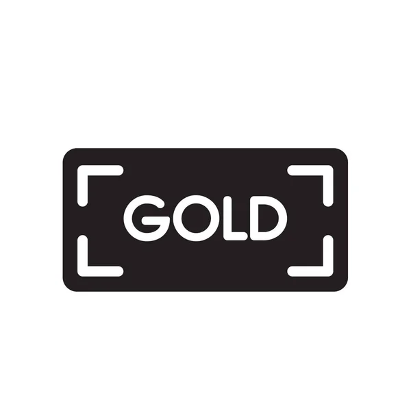 Ikon Emas Ingot Logo Ingot Konsep Trendy Gold Pada Latar - Stok Vektor