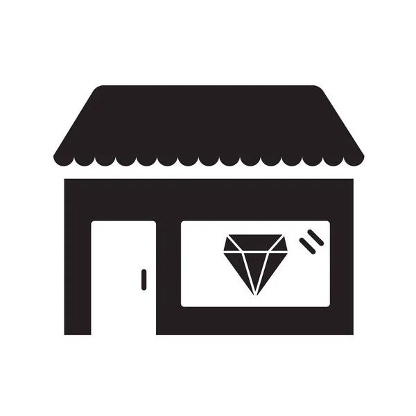 Jewelry Store Icon Trendy Jewelry Store Logo Concept White Background — Stock Vector