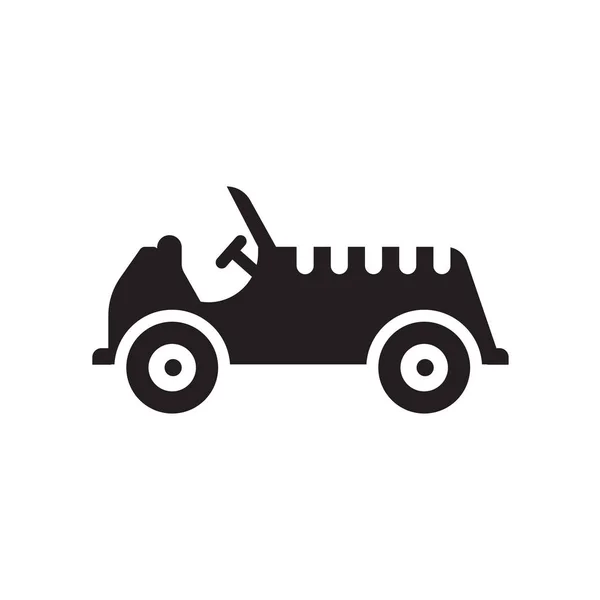 Alte Auto Ikone Trendiges Altes Auto Logo Konzept Auf Weißem — Stockvektor