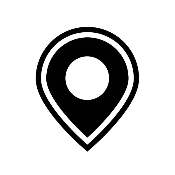 Ícone Suporte Posição Trendy Placeholder Logo Concept White Background Maps — Vetor de Stock