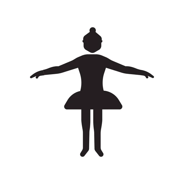 Ícone Ballet Conceito Logotipo Balé Moda Fundo Branco Coleção Museu — Vetor de Stock