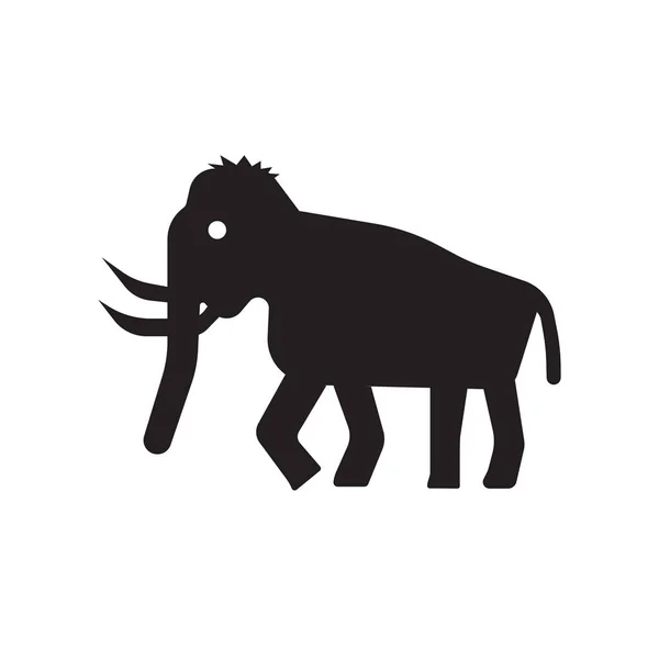 Икона Мамонта Модная Концепция Логотипа Mammoth Белом Фоне Коллекции Музея — стоковый вектор