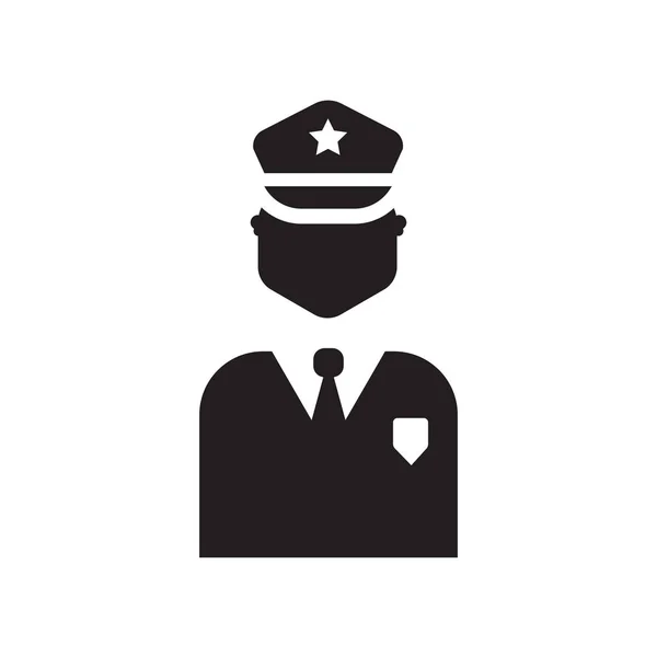 Security Guard Pictogram Trendy Bewaker Logo Concept Witte Achtergrond Uit — Stockvector