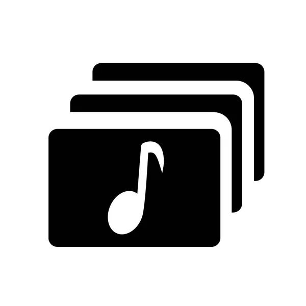 Ícone Álbum Conceito Logotipo Álbum Moda Fundo Branco Coleção Música — Vetor de Stock