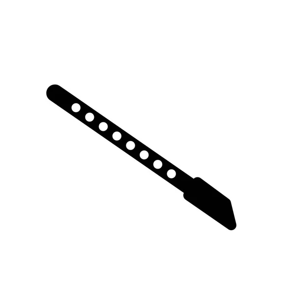 Ícone Flauta Conceito Logotipo Flauta Moda Fundo Branco Coleção Música — Vetor de Stock