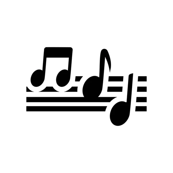 Uwaga Ikona Muzyki Modny Muzyka Uwaga Koncepcja Logo Białym Tle — Wektor stockowy