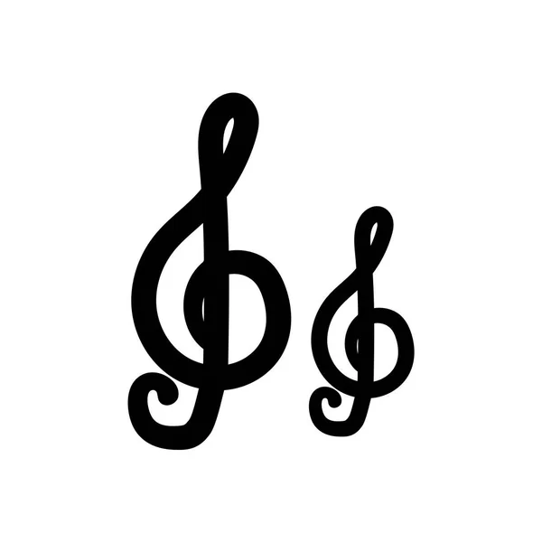 Violinkulcs Ikonra Trendi Violinkulcs Embléma Koncepció Fehér Háttér Zene Gyűjtemény — Stock Vector