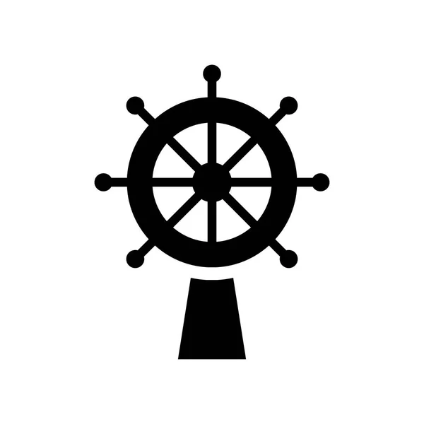 Icono Del Volante Del Barco Moderno Concepto Logotipo Del Volante — Vector de stock