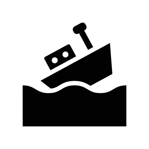 Wywrócenie Ikona Modny Wywrócenie Logo Koncepcja Białym Tle Kolekcji Morskie — Wektor stockowy