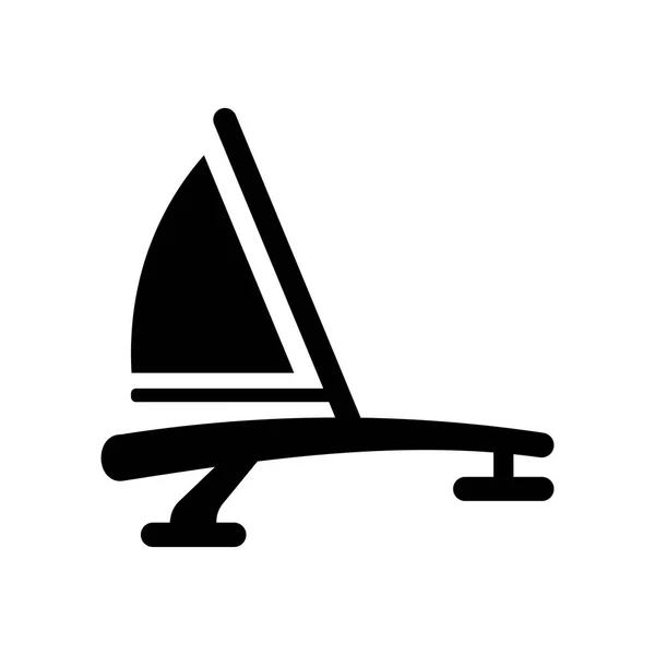 Iceboat Icono Concepto Logotipo Barco Hielo Moda Sobre Fondo Blanco — Vector de stock