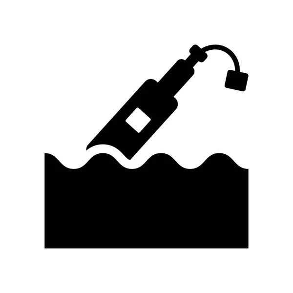 Mensaje Icono Botella Trendy Message Bottle Logo Concept White Background — Vector de stock