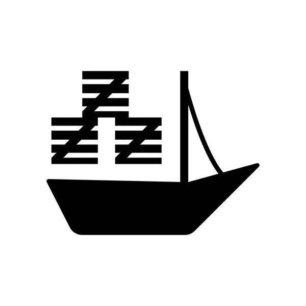 Meer Paket Symbol Trendiges Sea Package Logo Konzept Auf Weißem — Stockvektor