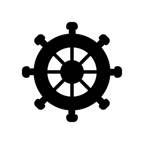 Icono Timón Barco Moderno Concepto Logotipo Barco Helm Sobre Fondo — Archivo Imágenes Vectoriales