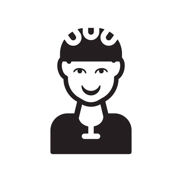Cyclist Face Icon Trendy Cyclist Face Logo Concept White Background — Stock Vector