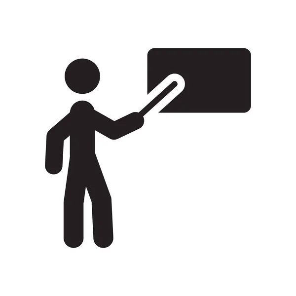 Homme Pointant Icône Trendy Man Pointant Logo Concept Sur Fond — Image vectorielle