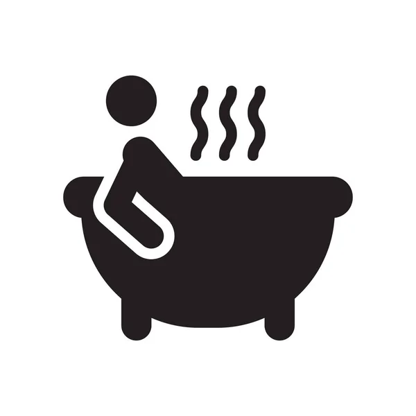 Persona Icono Baño Concepto Logotipo Trendy Person Bathing Sobre Fondo — Archivo Imágenes Vectoriales