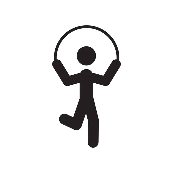 Icône Bonhomme Corde Trendy Skipping Corde Homme Logo Concept Sur — Image vectorielle