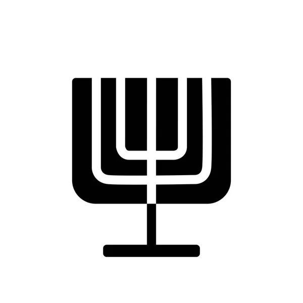 Büyük Menorah Simgesi Trendy Büyük Menorah Logo Kavramı Din Koleksiyonundan — Stok Vektör