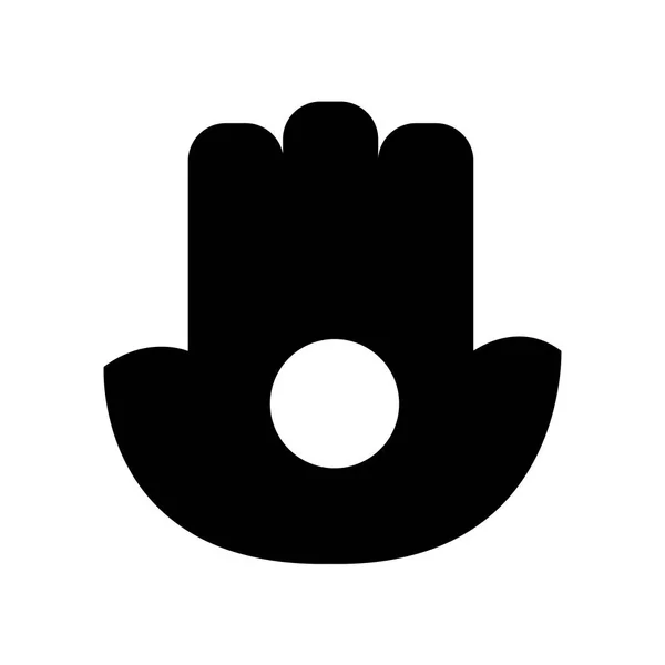 Hamsa Hand Symbol Trendiges Hamsa Hand Logo Konzept Auf Weißem — Stockvektor