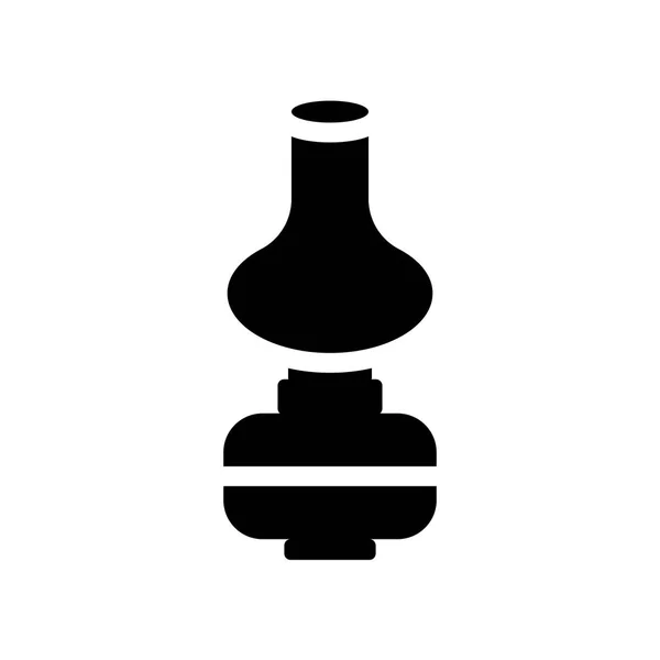 Ícone Antigo Lâmpada Óleo Trendy Old Oil Lamp Conceito Logotipo —  Vetores de Stock