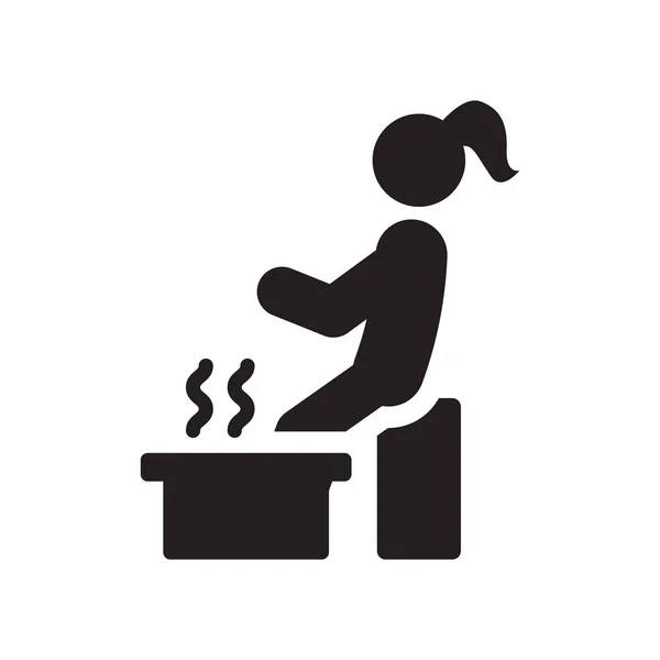 Ícone Banho Conceito Logotipo Banho Moda Fundo Branco Coleção Sauna — Vetor de Stock