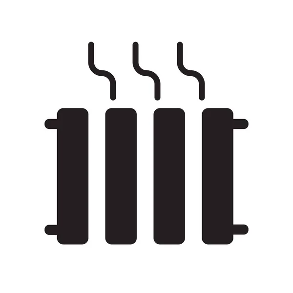 Heizikone Trendiges Heizungs Logo Konzept Auf Weißem Hintergrund Aus Der — Stockvektor