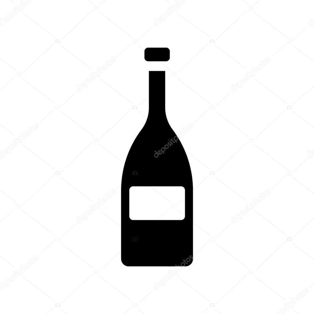 Wine bottle icon. Trendy Wine bottle logo concept on white background from kitchen collection. Suitable for use on web apps, mobile apps and print media.