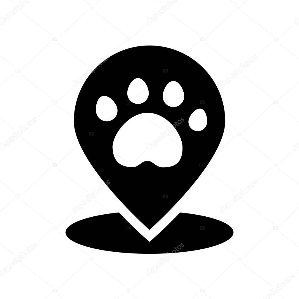 Pet Zone Point icon. Trendy Pet Zone Point logo concept on white background from Maps and Locations collection. Suitable for use on web apps, mobile apps and print media.