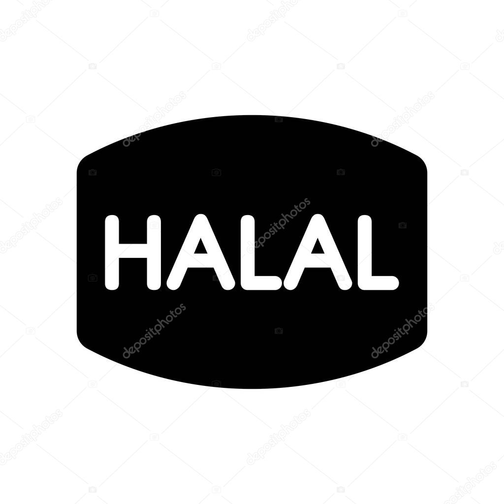 Halal icon. Trendy Halal logo concept on white background from Religion collection. Suitable for use on web apps, mobile apps and print media.