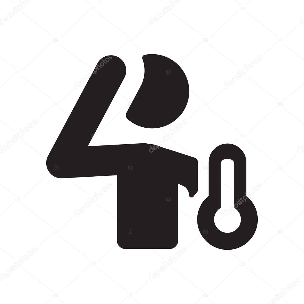 Body heat gain icon. Trendy Body heat gain logo concept on white background from sauna collection. Suitable for use on web apps, mobile apps and print media.