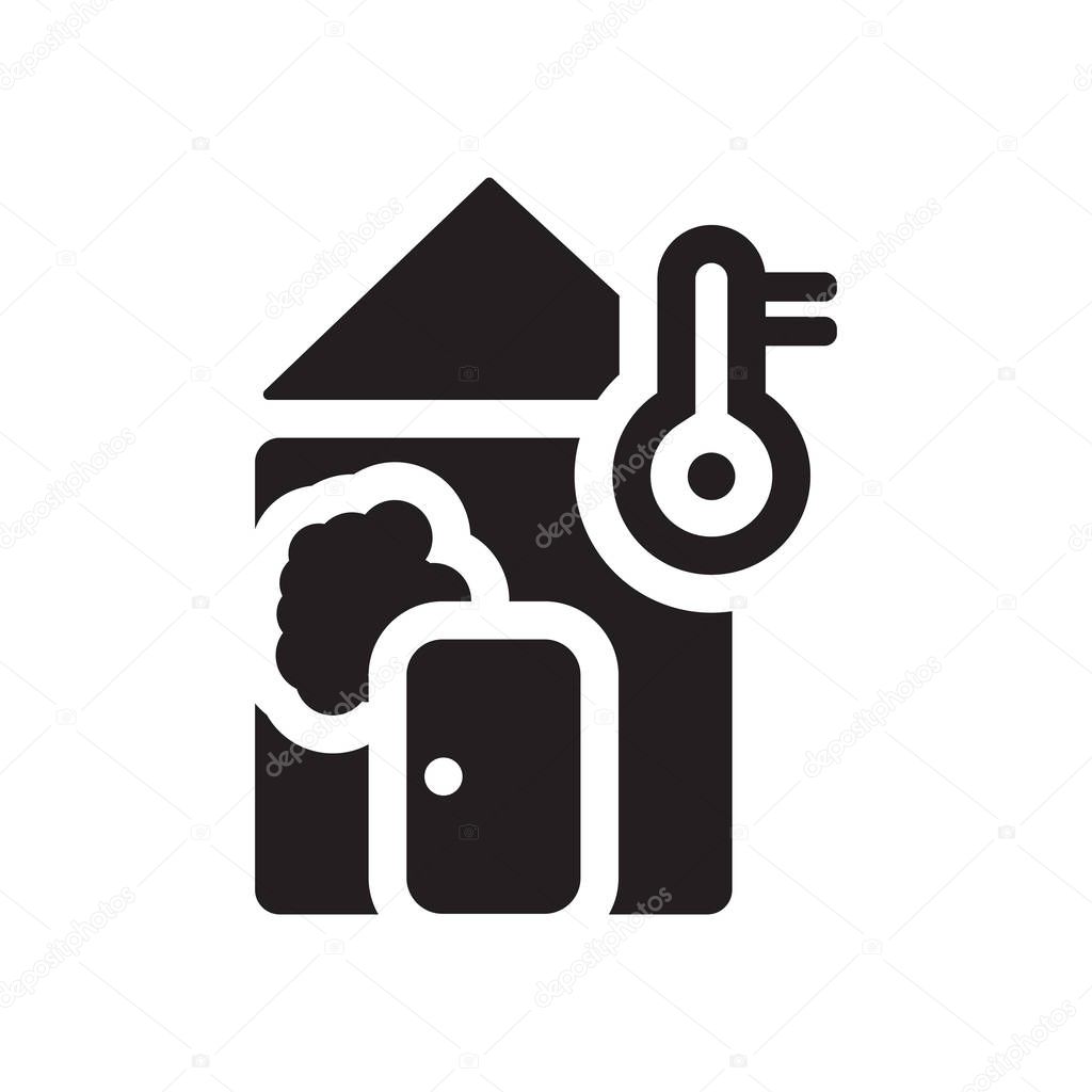 Sauna temperature icon. Trendy Sauna temperature logo concept on white background from sauna collection. Suitable for use on web apps, mobile apps and print media.