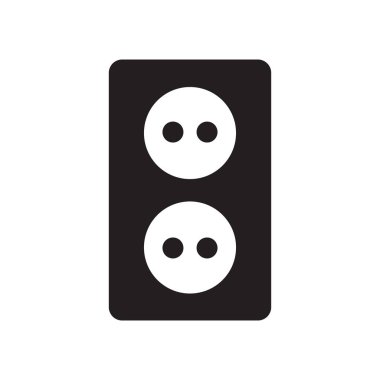 Soket simgesi. Trendy soket logo kavramı smarthome koleksiyonundan beyaz arka plan üzerinde. Web uygulamaları, mobil uygulamalar ve basılı medya kullanım için uygundur..