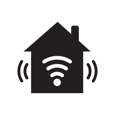 Akıllı ev simgesi. Trendy akıllı ev logo kavramı smarthome koleksiyonundan beyaz arka plan üzerinde. Web uygulamaları, mobil uygulamalar ve basılı medya kullanım için uygundur..