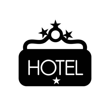 Otel dört yıldız simgesini sinyalinin asılı. Trendy Hotel sinyal dört yıldız logo kavramı yaz koleksiyonundan beyaz arka plan üzerinde asılı. Web uygulamaları, mobil uygulamalar ve basılı medya kullanım için uygundur..