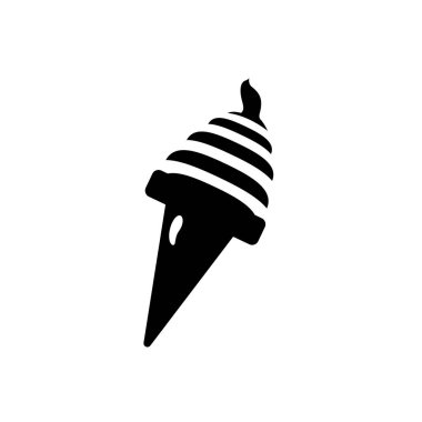 Dondurma simgesi. Trendy dondurma logo kavramı yaz koleksiyonundan beyaz arka plan üzerinde. Web uygulamaları, mobil uygulamalar ve basılı medya kullanım için uygundur..
