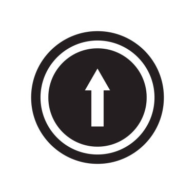 İleride tek işareti simgesi. Trendy Ahead tek işareti logo kavramı trafik işaretleri koleksiyonundan beyaz arka plan üzerinde. Web uygulamaları, mobil uygulamalar ve basılı medya kullanım için uygundur..