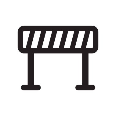 Bariyer işareti simgesi. Trendy bariyer işareti logo kavramı trafik işaretleri koleksiyonundan beyaz arka plan üzerinde. Web uygulamaları, mobil uygulamalar ve basılı medya kullanım için uygundur..