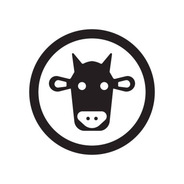 sığır simgesi imzala. Trendy sığır logo kavramı trafik işaretleri koleksiyonundan beyaz arka plan üzerinde oturum açın. Web uygulamaları, mobil uygulamalar ve basılı medya kullanım için uygundur..