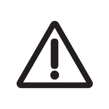 Tehlike işareti simgesi. Trendy tehlike işareti logo kavramı trafik işaretleri koleksiyonundan beyaz arka plan üzerinde. Web uygulamaları, mobil uygulamalar ve basılı medya kullanım için uygundur..