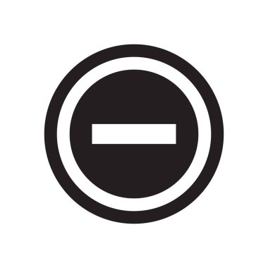Yasak işareti simgesi. Trendy yasak işareti logo kavramı trafik işaretleri koleksiyonundan beyaz arka plan üzerinde. Web uygulamaları, mobil uygulamalar ve basılı medya kullanım için uygundur..