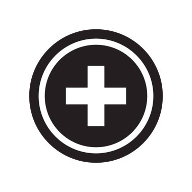 Hastane işareti simgesi. Trendy hastane işareti logo kavramı trafik işaretleri koleksiyonundan beyaz arka plan üzerinde. Web uygulamaları, mobil uygulamalar ve basılı medya kullanım için uygundur..