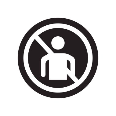 Hiçbir bekleyen işareti simgesi. Trendy bekleyen işareti logo kavramı trafik işaretleri koleksiyonundan beyaz arka plan üzerinde yok. Web uygulamaları, mobil uygulamalar ve basılı medya kullanım için uygundur..