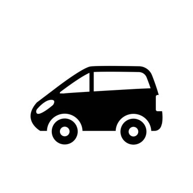kompakt araç simgesi. Modaya uygun kompakt araç logosu kavramı ulaşım koleksiyonundan beyaz arka plan üzerinde. Web uygulamaları, mobil uygulamalar ve basılı medya kullanım için uygundur..